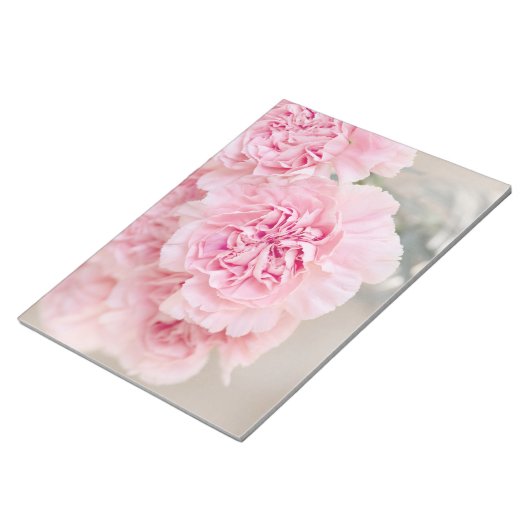 Roze bloemen notitieblok (Schuin)