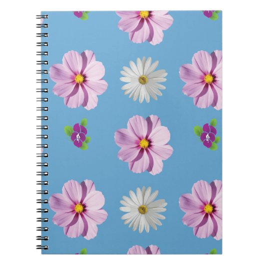Roze Bloemen Notitieboek (Voorkant)