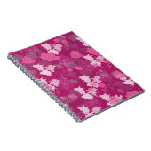 roze bloemen notitieboek (Rechterzijde)