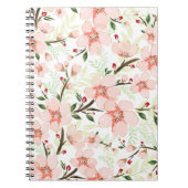 Roze bloemen notitieboek (Voorkant)