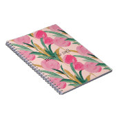 Roze bloemen notitieboek (Rechterzijde)