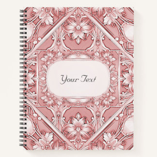 Roze bloemen notitieboek