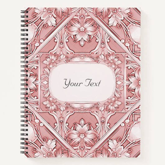 Roze bloemen notitieboek (Voorkant)