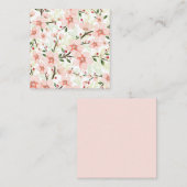 Roze bloemen notitiekaartje (Voorkant / Achterkant)