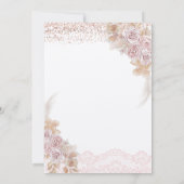 Roze Bloemen Nuestra Boda Spaanse bruiloft Kaart (Achterkant)