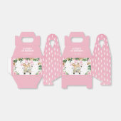 Roze Bloemen Oerwoud Safari Dieren Meisje Verjaard Bedankdoosjes (Uitgevouwen)