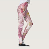 Roze Bloemen Olieverfschilderij: Delicate Leggings (Rechts)