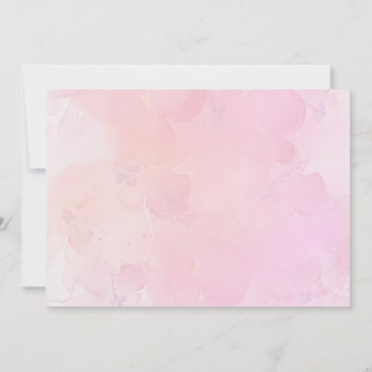 Roze Bloemen Olifant Meisje 1e Verjaardag Foto Kaart (Achterkant)