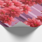 Roze bloemen omslagpapier cadeaupapier (Hoek)