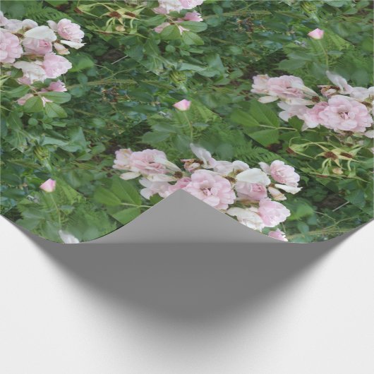 Roze bloemen omslagpapier cadeaupapier (Hoek)