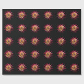 Roze bloemen omslagpapier cadeaupapier (Vlak)