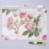 Roze bloemen Ontvlechtingspapier Tissuepapier (Craft)