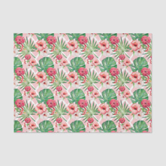 Roze Bloemen (Ontwerp 16 Roze Reeks) Tissuepapier