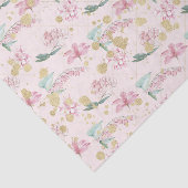 Roze Bloemen (Ontwerp 19 Roze Reeks) Tissuepapier (Detail)