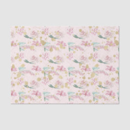 Roze Bloemen (Ontwerp 19 Roze Serie) Tissuepapier