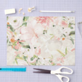 Roze bloemen (ontwerp 23 roze serie) tissuepapier (Craft)