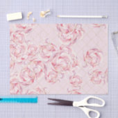 Roze Bloemen (Ontwerp 57 Roze Reeks) Tissuepapier (Craft)