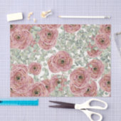 Roze Bloemen (Ontwerp 67 Roze Serie) Tissuepapier (Craft)