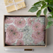 Roze Bloemen (Ontwerp 67 Roze Serie) Tissuepapier (Geschenk)
