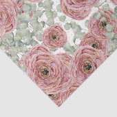 Roze Bloemen (Ontwerp 67 Roze Serie) Tissuepapier (Detail)