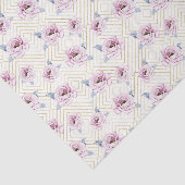 Roze Bloemen (Ontwerp 76 Roze Serie) Tissuepapier (Detail)