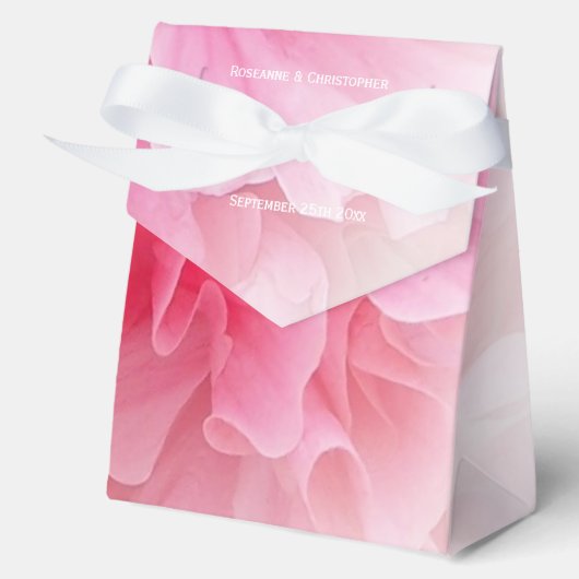 Roze Bloemen Ontwerp Wedding Bedankdoosjes (Voorkant)