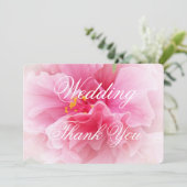 Roze Bloemen Ontwerp Wedding Bedankkaart (Staand voorkant)