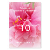 Roze Bloemen Ontwerp Wedding Kaart (Achterkant)