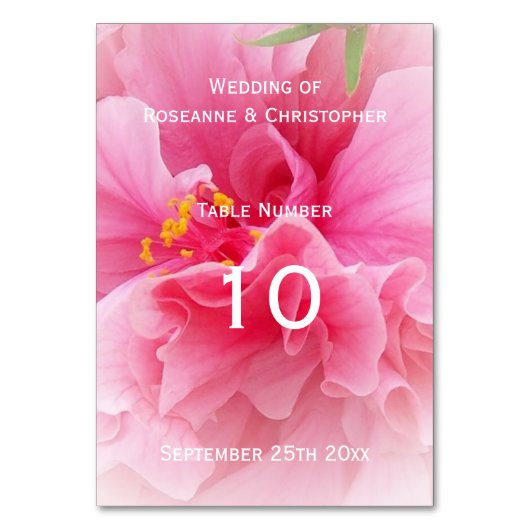 Roze Bloemen Ontwerp Wedding Kaart (Voorkant)