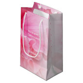 Roze Bloemen Ontwerp Wedding Klein Cadeauzakje (Voorkant Gekanteld)