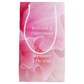 Roze Bloemen Ontwerp Wedding Klein Cadeauzakje (Voorkant)