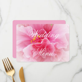 Roze Bloemen Ontwerp Wedding Menu