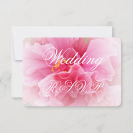 Roze Bloemen Ontwerp Wedding RSVP Kaartje