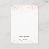 Roze Bloemen Oorbel Display Houder Kaart Visitekaartje (Voorkant)