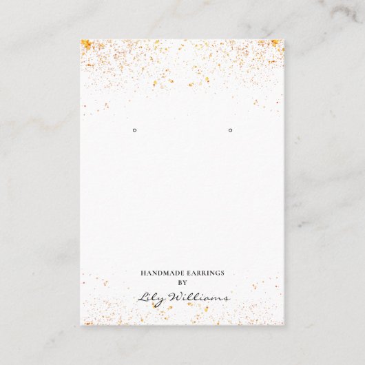 Roze Bloemen Oorbel Display Houder Kaart Visitekaartje (Voorkant)