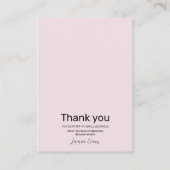 Roze Bloemen Oorbel Display Visitekaartje (Achterkant)