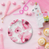 Roze bloemen op Bord (Feest)