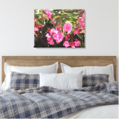 Roze bloemen op de boom canvas afdruk (Insitu (Slaapkamer))