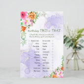 Roze bloemen op een dag dit of dat spel (Staand voorkant)