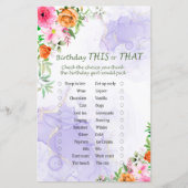 Roze bloemen op een dag dit of dat spel (Voorkant)