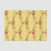  roze bloemen op gouden achtergrond tissuepapier (Voorkant)