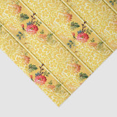  roze bloemen op gouden achtergrond tissuepapier (Detail)