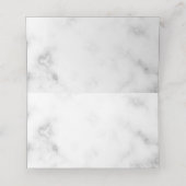 Roze bloemen op marmer plaatskaartje (Binnenkant ongevouwen)