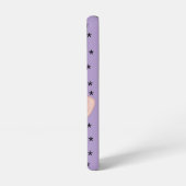 Roze bloemen op Paarse Bloom Hoesje Samsung Galaxy Hoesje (Linkerkant)