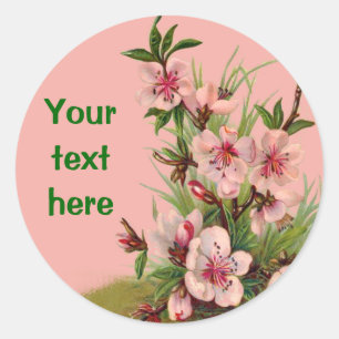 Roze bloemen op roze achtergrond Stickers