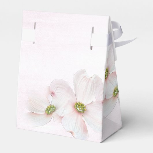 Roze bloemen op roze bedankdoosjes (Achterkant)