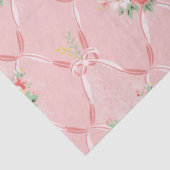 Roze  bloemen op roze lint tissuepapier (Detail)