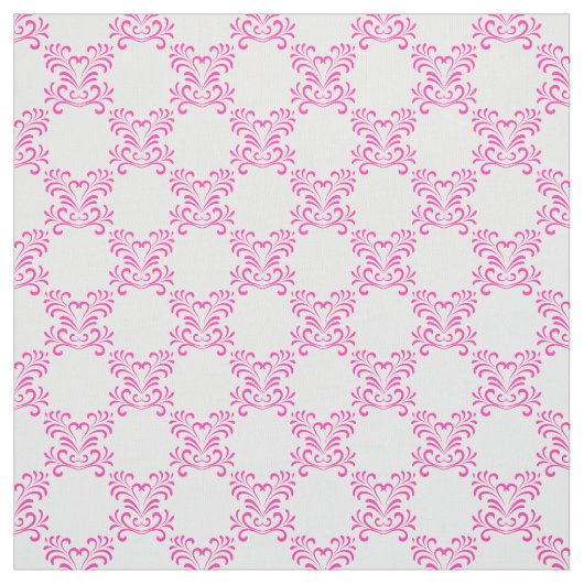 Roze bloemen op wit |  stof (Swatch)