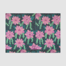 Roze bloemen op zwart schilderpapier
