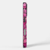 Roze bloemen op zwarte wijnstokken Case-Mate iPhone case (Achterkant / Rechts)